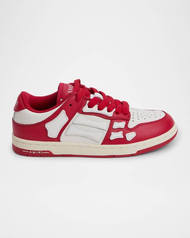 Kid's Skel-Top Two-Tone Leather Low-Top Sneakers, Kids